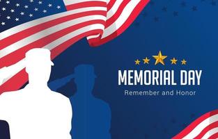 Memorial day background template Royalty Free Vector Image