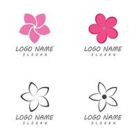 Beauty plumeria icon flowers design illustration Template vector