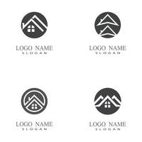 diseño de logotipos inmobiliarios, inmobiliarios y de construcción vector