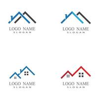 diseño de logotipos inmobiliarios, inmobiliarios y de construcción vector