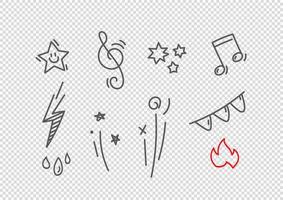 Vector hand drawn doodle style elements isolated. Vector elements for design