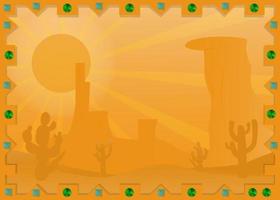 Landscape Mexican desert in frame vector