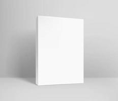 Ilustración de vector realista de libro de papel en blanco. plantilla para el diseño.