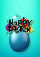 Happy Easter vector greeting card