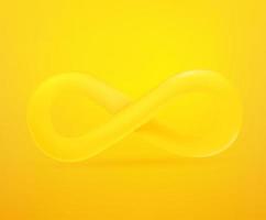 Infinity sign icon. 3d comic style editable vector illustration