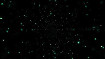 Abstract neon light glowing in darkness in 3D illustration photo