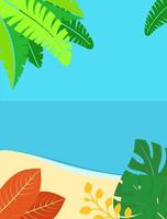 Fondo de paisaje de verano con espacio de copia de texto vector