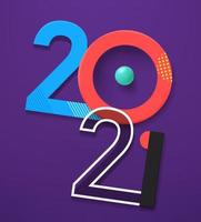 2021 new year concept. Vector composition