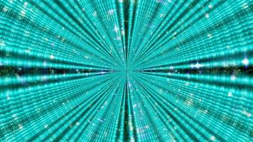 3D illustration of glowing neon rays with sparkles photo