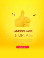 Promo landing page template. Mockup for presentation, websites, applications and landing pages vector