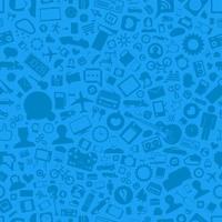 Blue elements seamless vector pattern