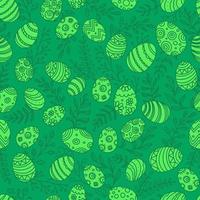 Easter eggs in doodle style seamless pattern vector