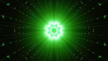 Green neon star 3D illustration photo