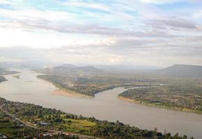 View of the Mekong River that separates the border between Thailand and Laos photo