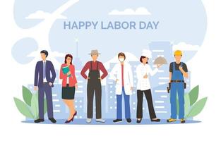 Labor Day Character Collection vector