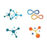 Molecule logo design set vector