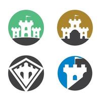 Castle logo images vector