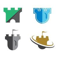 Castle logo images set vector