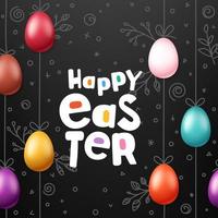 Happy Easter greeting vector card