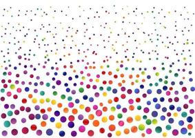 Colorful circle confettis vector background
