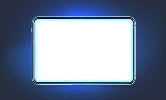 Modern shining tablet with blank screen vector