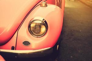 Vintage pink car photo
