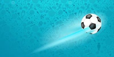 Soccer ball on blue background vector