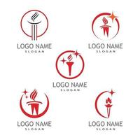 Torch  Logo Template vector symbol illustration design