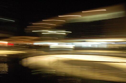 Blurred motion of lights photo