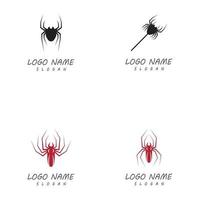 plantillas de logotipo de araña vector