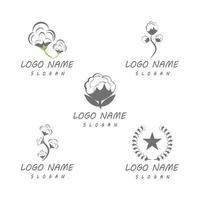 plantillas de logotipo de algodón vector