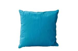 almohada azul aislado foto