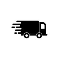 icono de camión de reparto. concepto de entrega de envío rápido. vector
