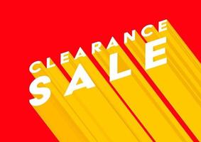 Clearance sale poster or flyer design. Clearance online sale banner template. vector