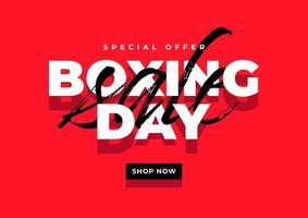 Boxing day sale banner template. vector