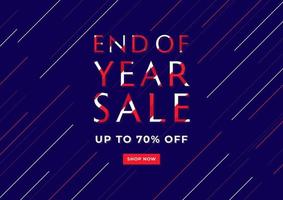 End of year sale banner. Sale banner template design. vector