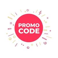 símbolo de código de promoción. signo de código de promoción aislado sobre fondo blanco. vector