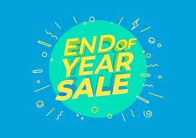 End of year sale banner. Sale banner template design. vector