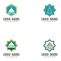 mezquita, logotipo, plantilla, vector, símbolo, ilustración, diseño vector