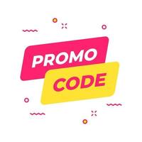 Promo code symbol. Promotion code sign isolated on white background. vector