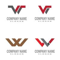 W Letter Logo Template vector illustration design