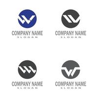 W Letter Logo Template vector illustration design