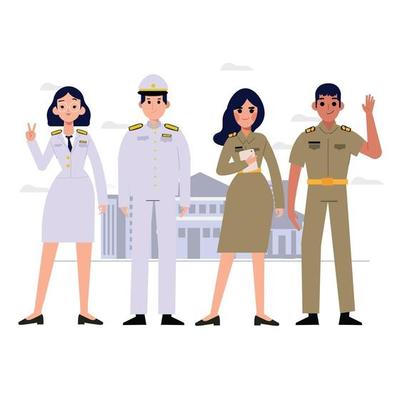 Group of Thai government officers character. Thai teacher uniform. 2192325 Vector Art at Vecteezy Group of Thai government officers character. Thai teacher uniform. 2192325 Vector Art at Vecteezy
