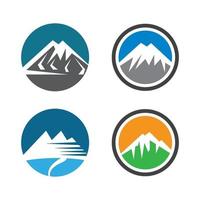 conjunto de imágenes de logotipo de montaña vector