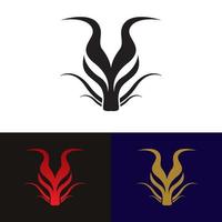 Dragon head logo images set vector