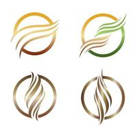 conjunto de iconos de vector de logotipo y símbolo de cabello