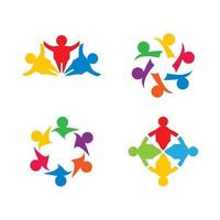 Teamwork logo images set vector