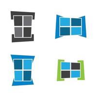 conjunto de ilustraciones de imágenes de logotipo de ventana vector