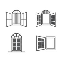 conjunto de ilustraciones de imágenes de logotipo de ventana