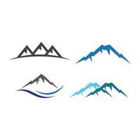 conjunto de imágenes de logotipo de montaña vector
